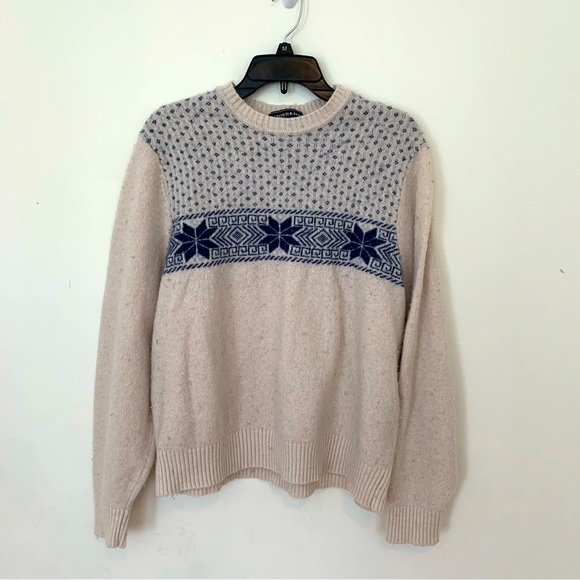 crown & ivy Sweaters - Crown and Ivy Wool Blend Fair Isle Sweater Preppy Winter Cozy Sz XL